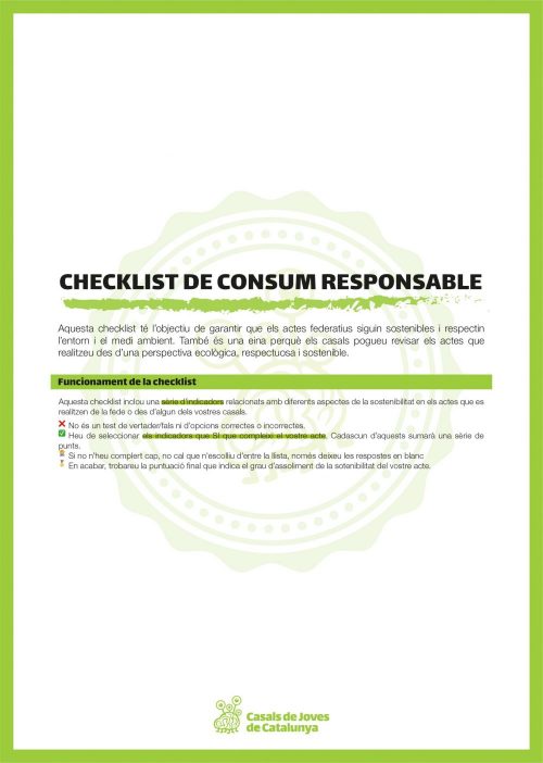Checklist de consum conscient